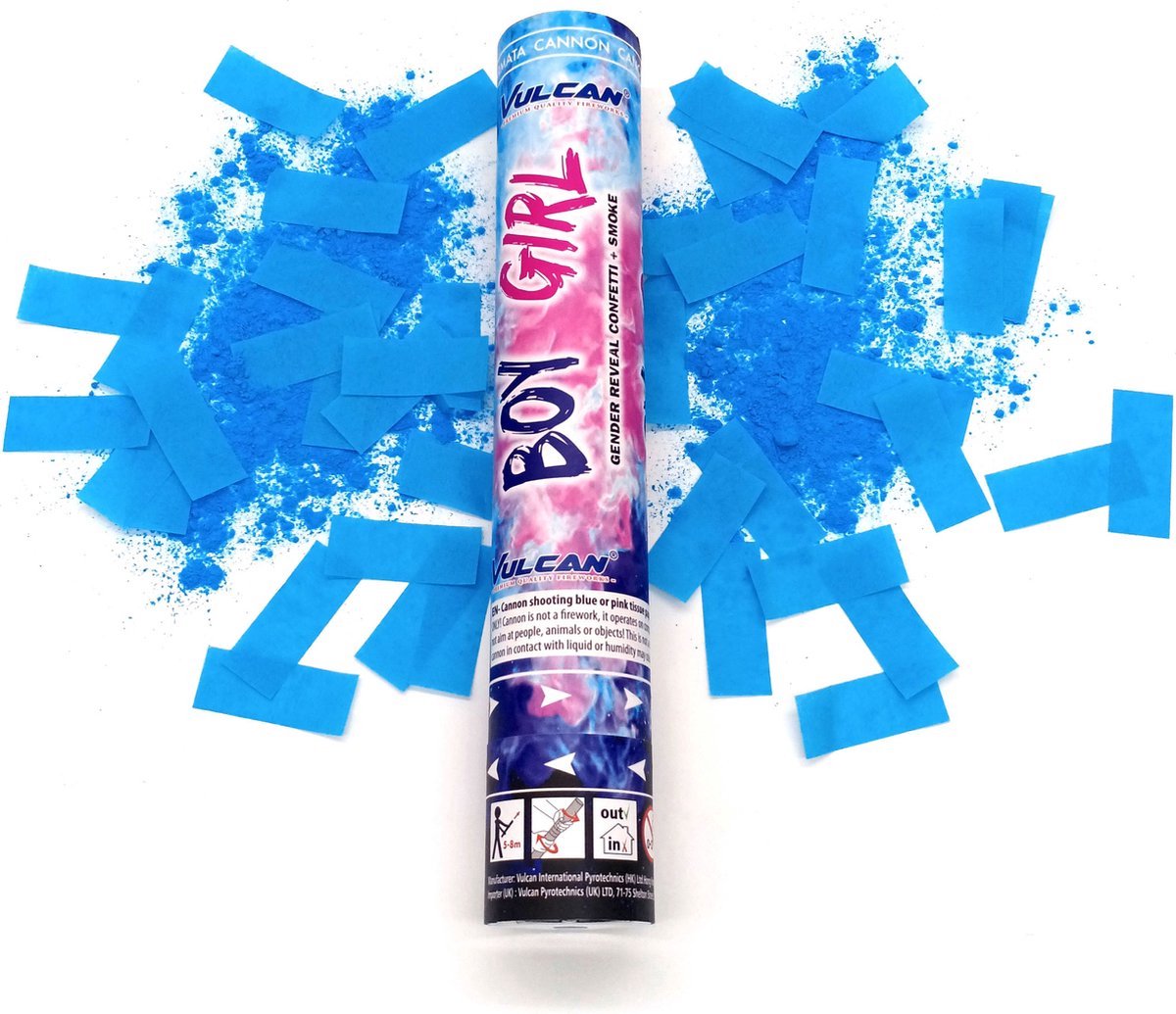 Partyshooter Gender Reveal Rookkanon Blauw Jongen