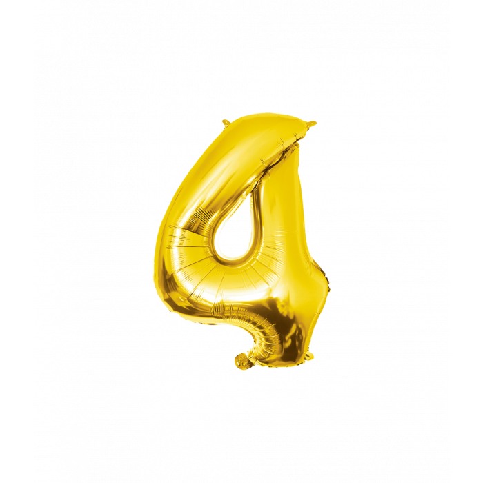 Folieballon Cijfer 4 86 cm