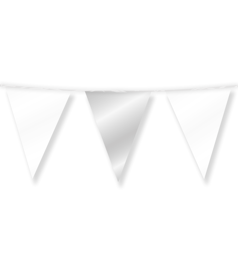 Vlaggenlijn Zilver en Parel Wit metallic