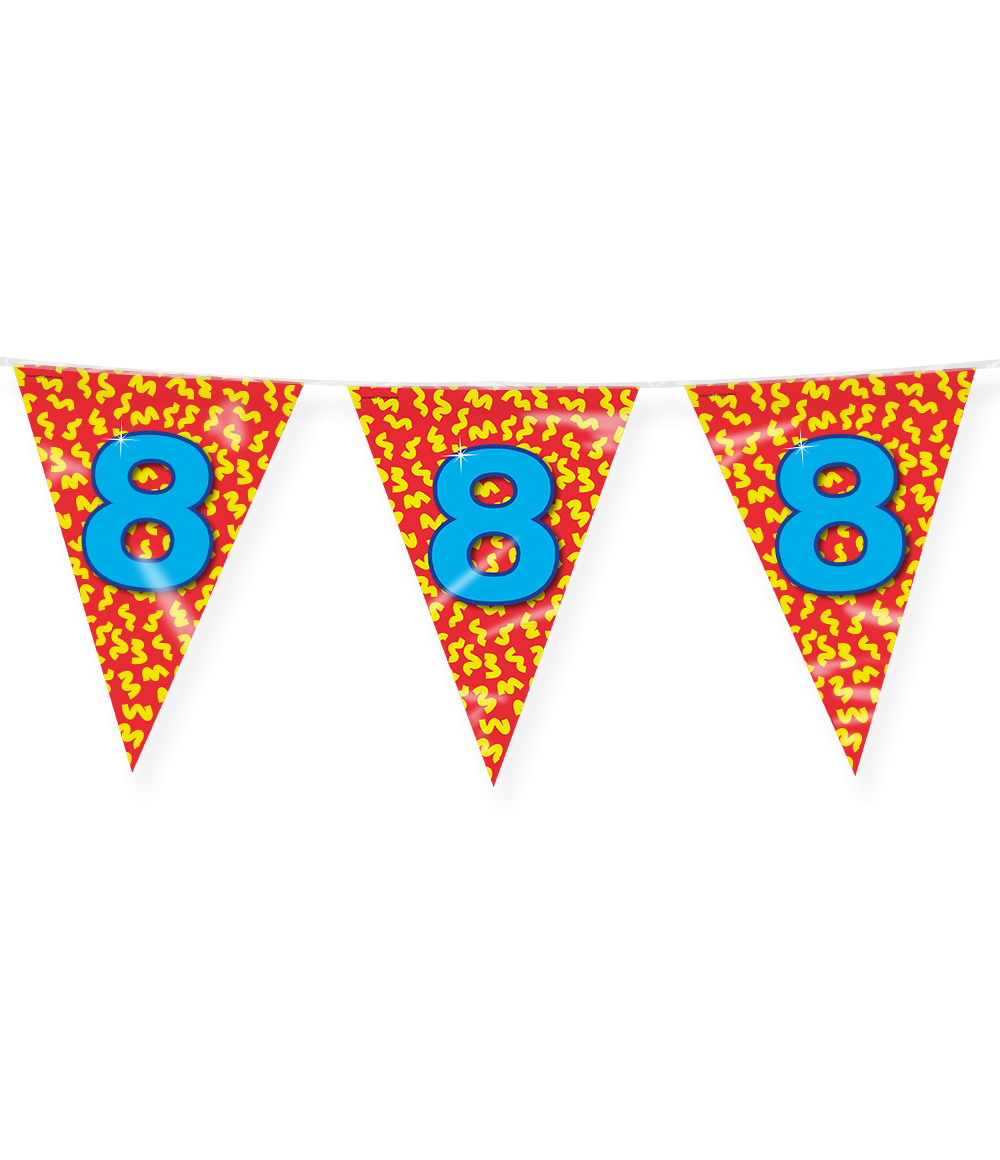 Vlaggenlijn 8 Jaar Gekleurd