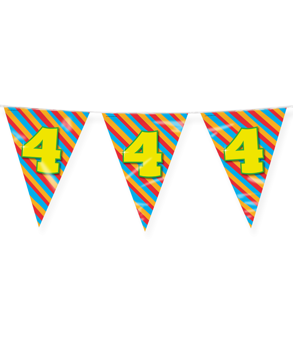 Vlaggenlijn 4 Jaar Gekleurd