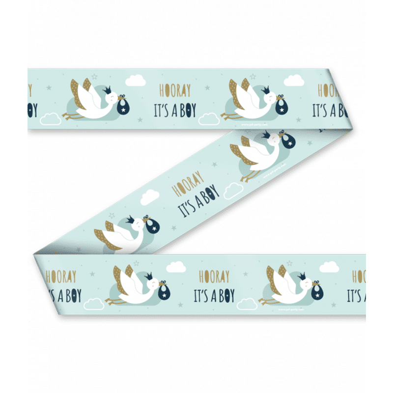 Party Tape Geboorte jongen - Hooray It's a boy!