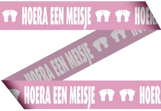 Party Tape Hoera een meisje
