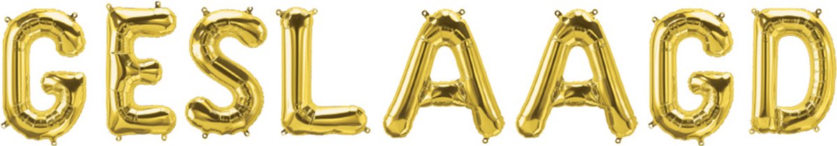 Geslaagd folieballonnen set goud