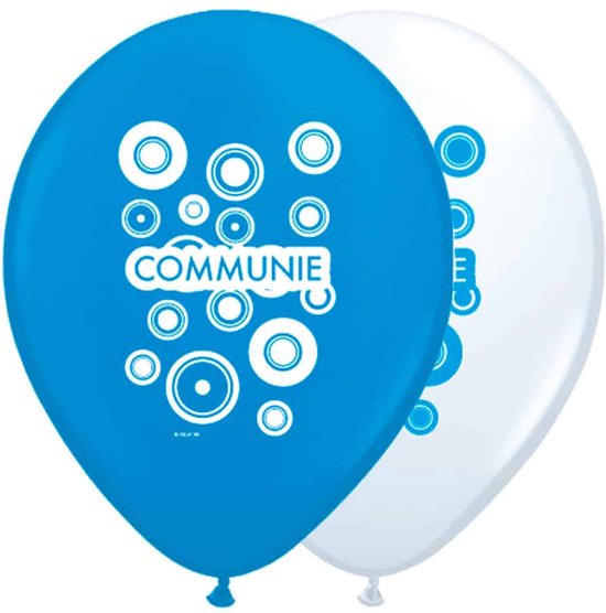 Communie Ballonnen Blauw-Wit