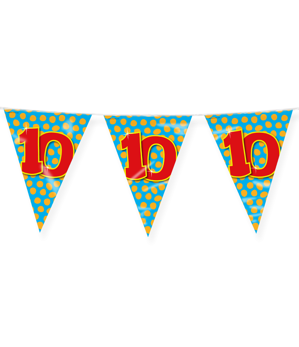 Vlaggenlijn 10 Jaar Gekleurd