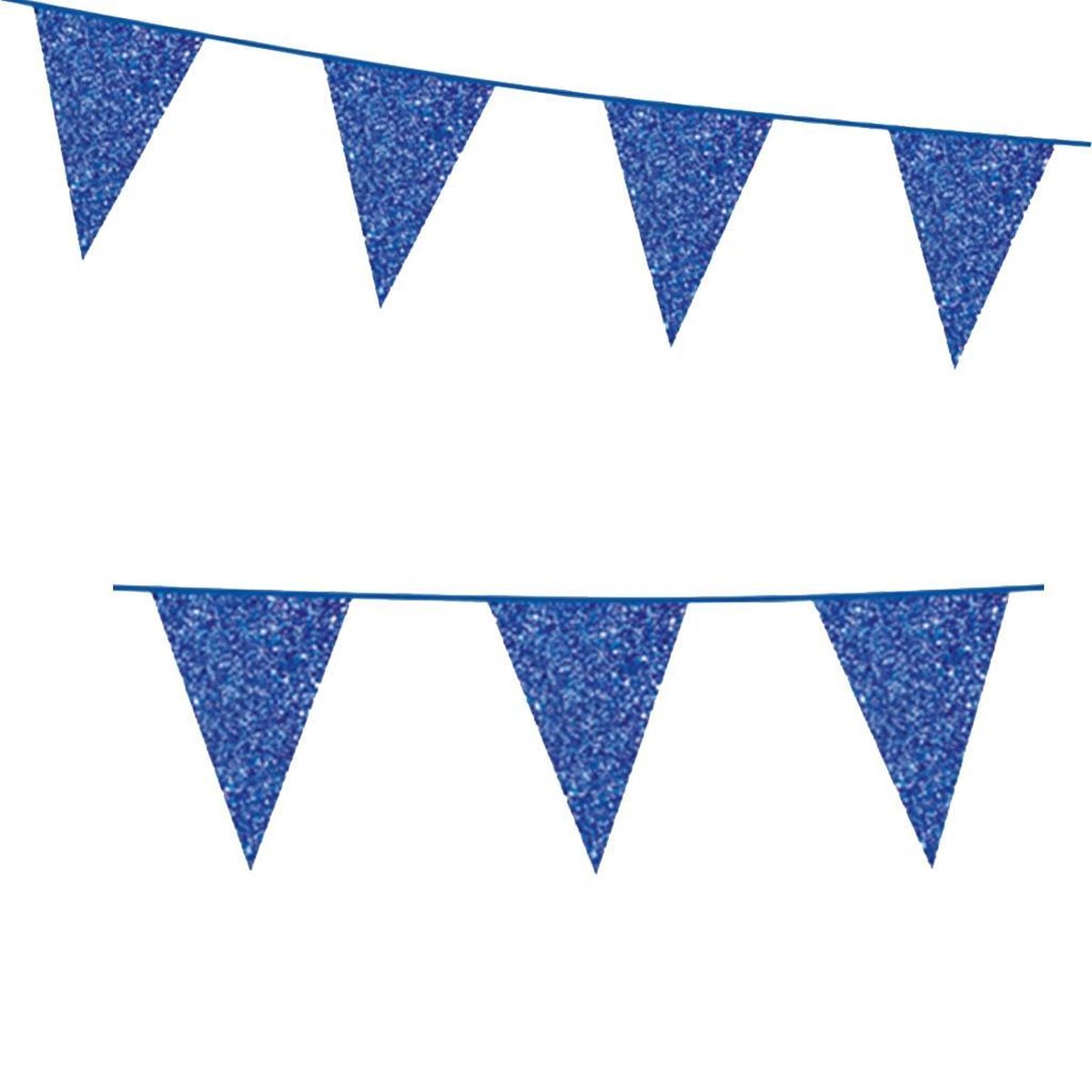 Vlaggenlijn glitter blauw