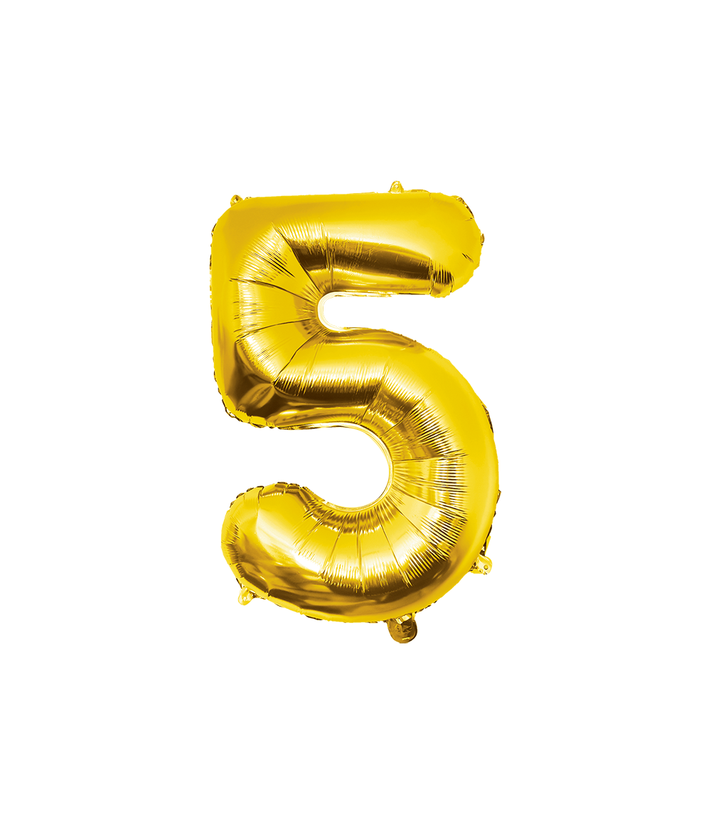 Folieballon Cijfer 5 86 cm
