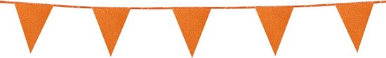 Vlaggenlijn mini glitter oranje