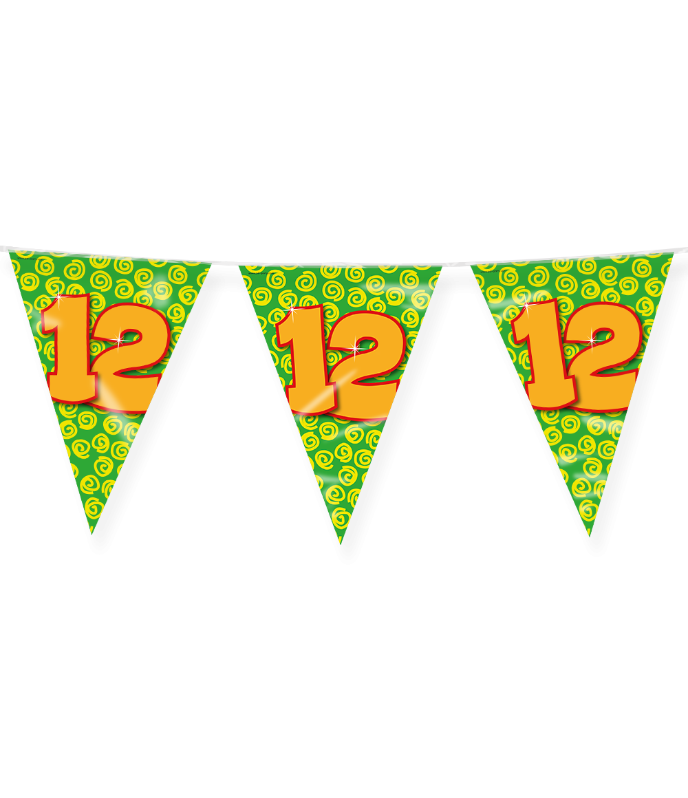 Vlaggenlijn 12 Jaar Gekleurd