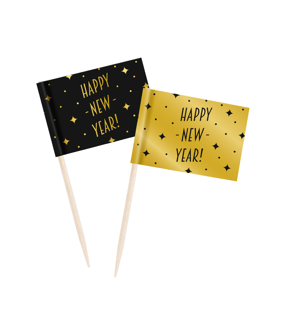 Cocktail Prikkers Happy New Year