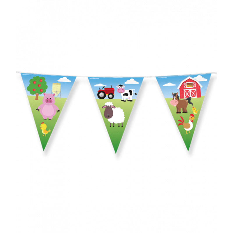 Vlaggenlijn boerderij dieren