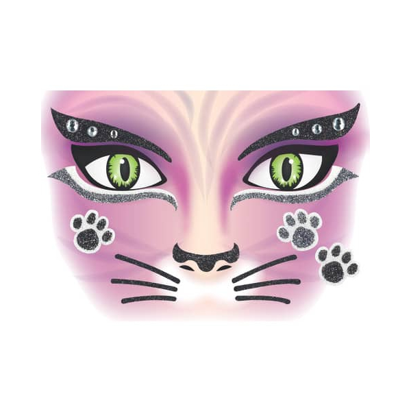 Face art sticker kat
