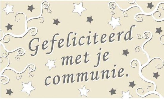 Vlag 90x150cm Gefeliciteerd met je Communie