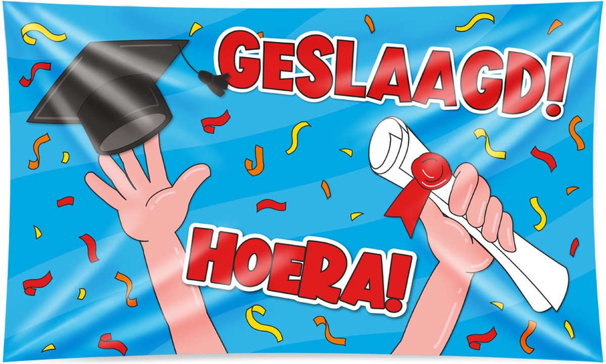 Gevelvlag Hoera Geslaagd