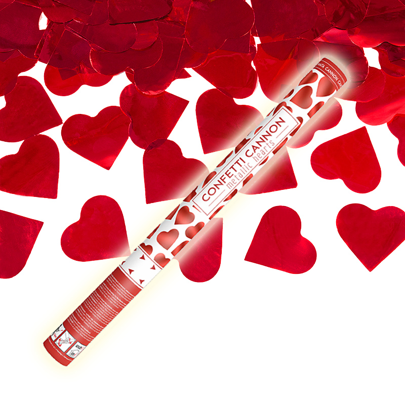 Partyshooter 60cm Rode Hartjes