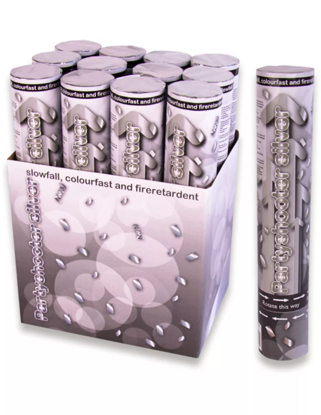 Partyshooter zilver 30cm bv