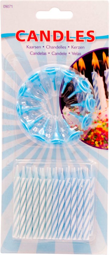 verjaardag kaarsjes Blauw Happy birthday candles