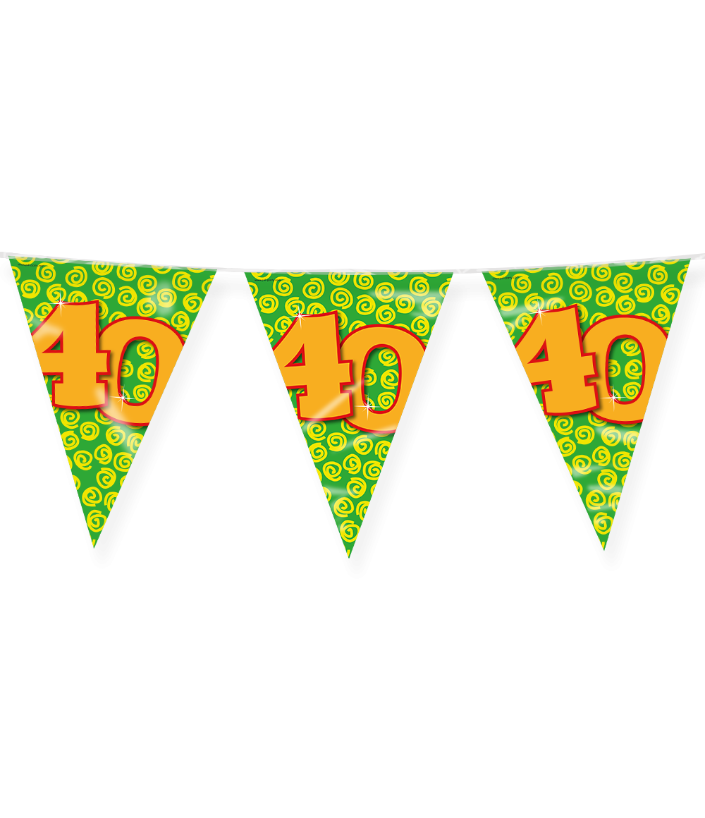 Vlaggenlijn 40 Jaar Gekleurd