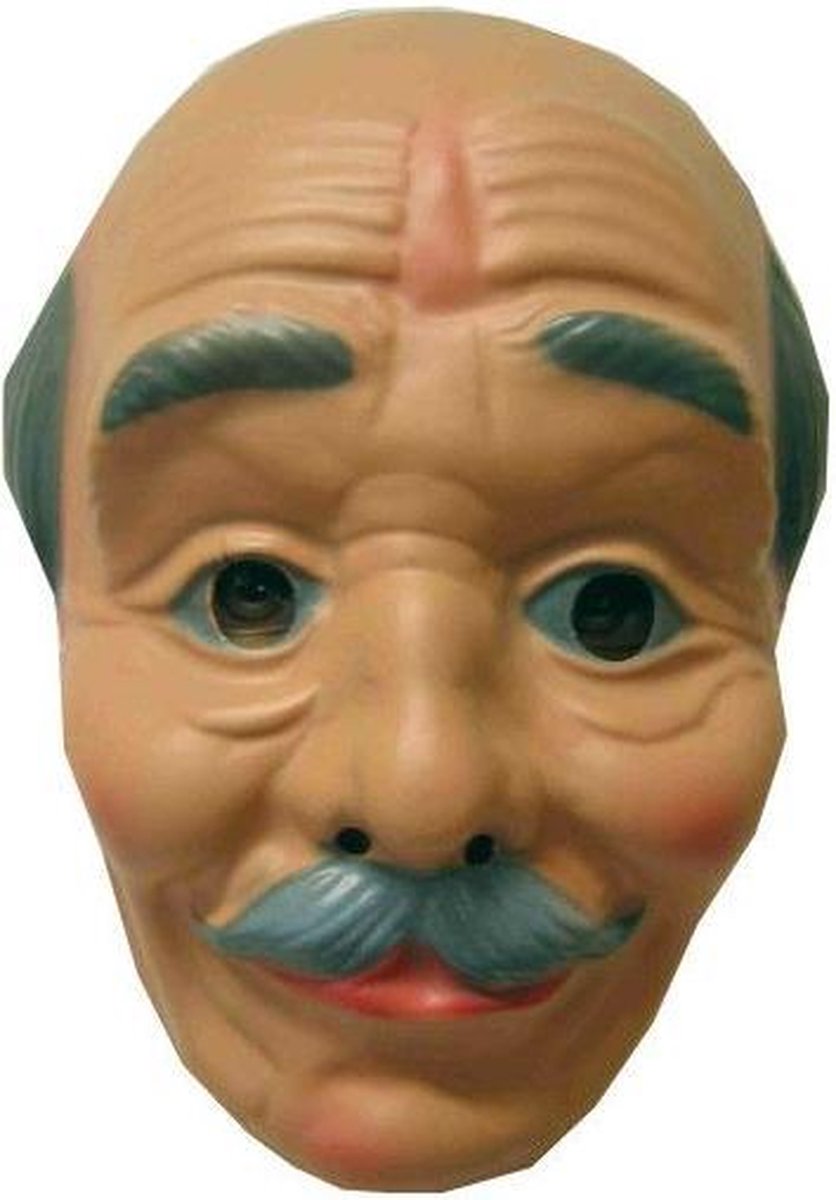 Masker Abraham Opa met kaalhoofd en snor