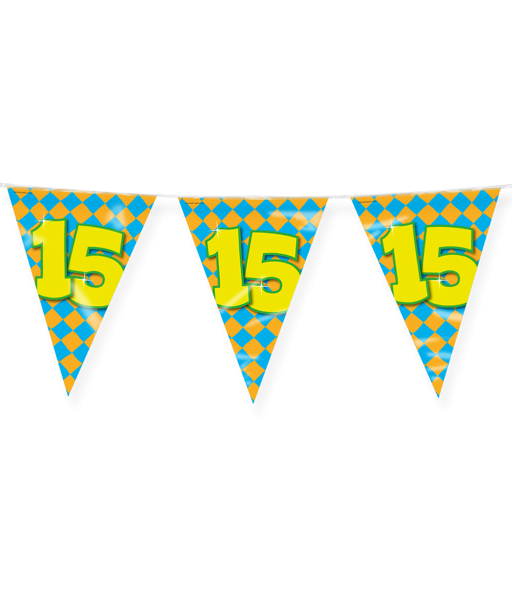 Vlaggenlijn 15 Jaar Gekleurd