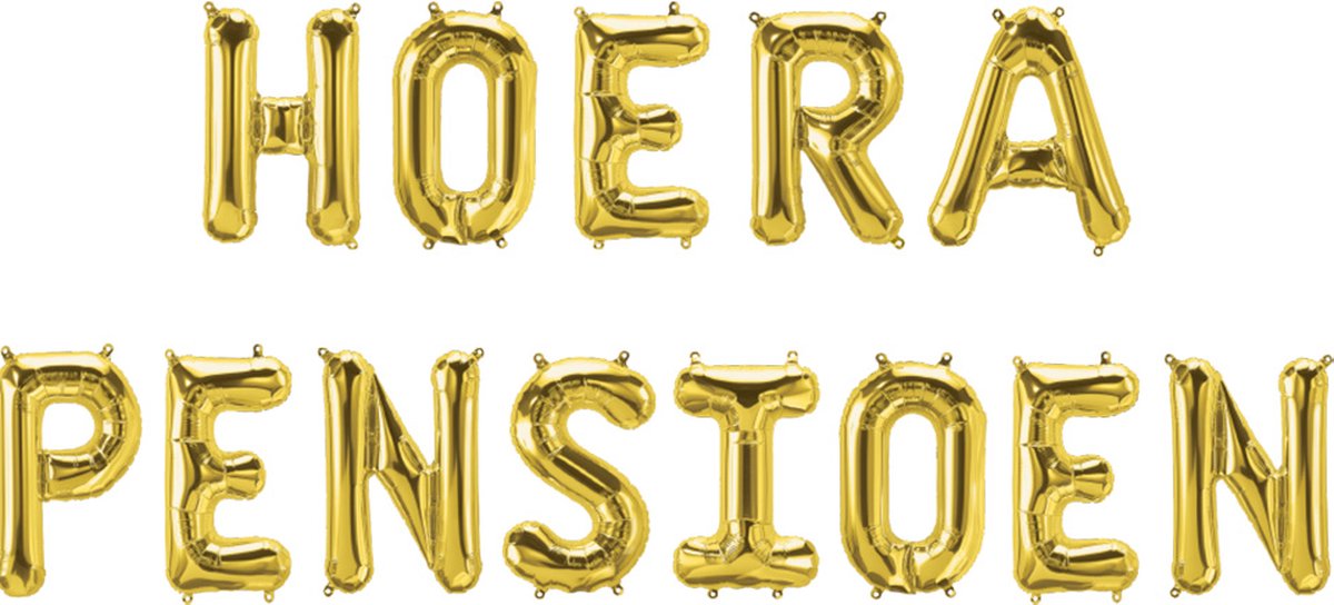 Hoera Pensioen folieballonnen set