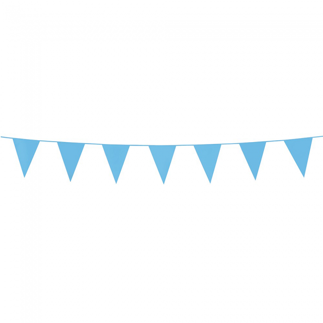 Slinger 20 mini vlaggetjes (3 m) - Baby Blauw