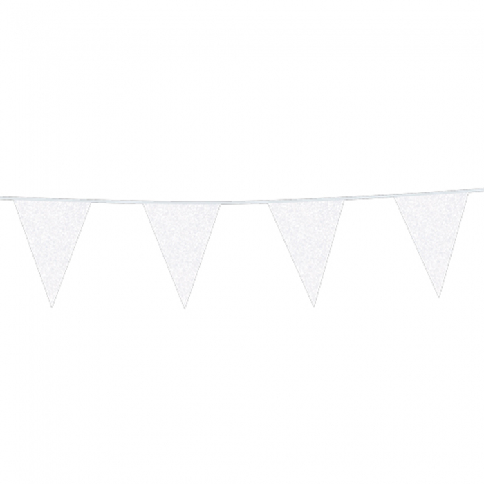 Vlaggenlijn glitter wit
