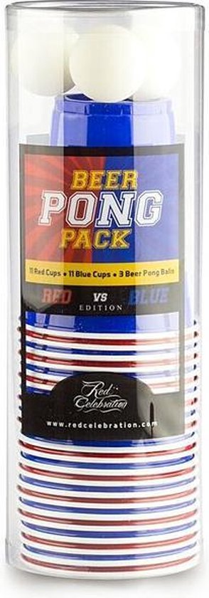 Beer Pong Pack Red Cups vs Blue Cups - Bier Pong spel complete set