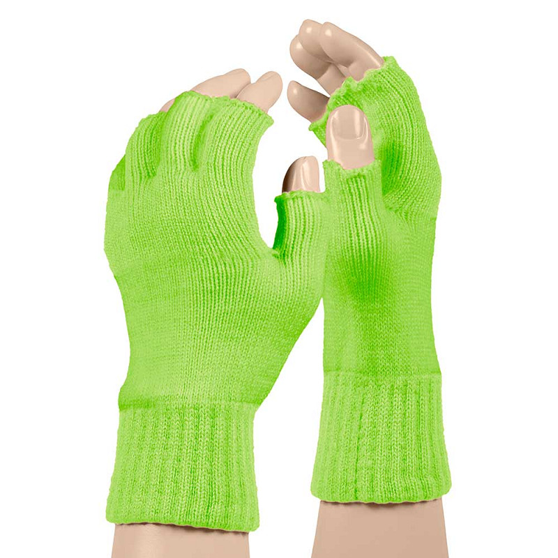Party Vingerloze Handschoenen Fluor Groen