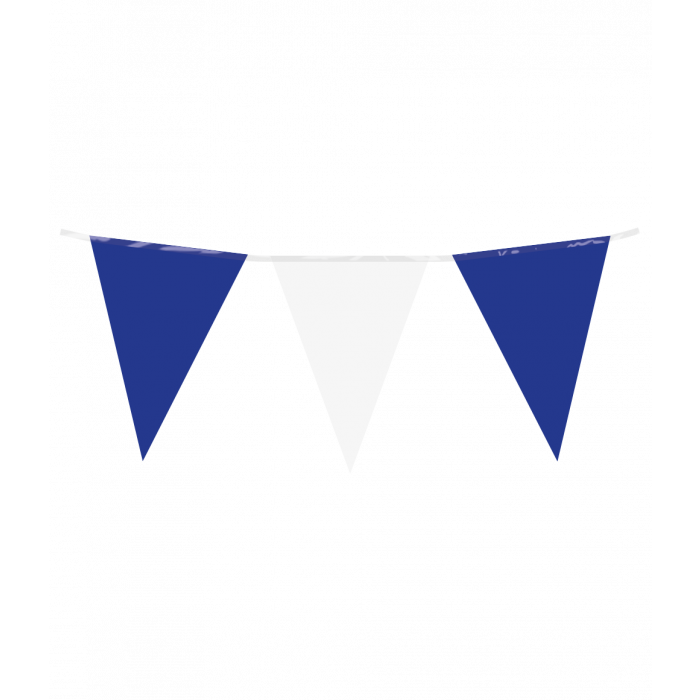 Slinger Vlaggenlijn 10 M - Donker Blauw / Wit