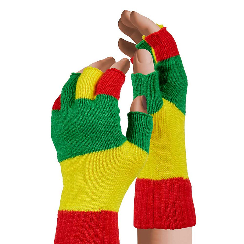 Party Vingerloze Handschoenen Rood / Geel & Groen (Limburg)