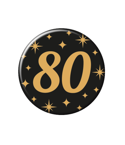 Button Classy Party 80 jaar
