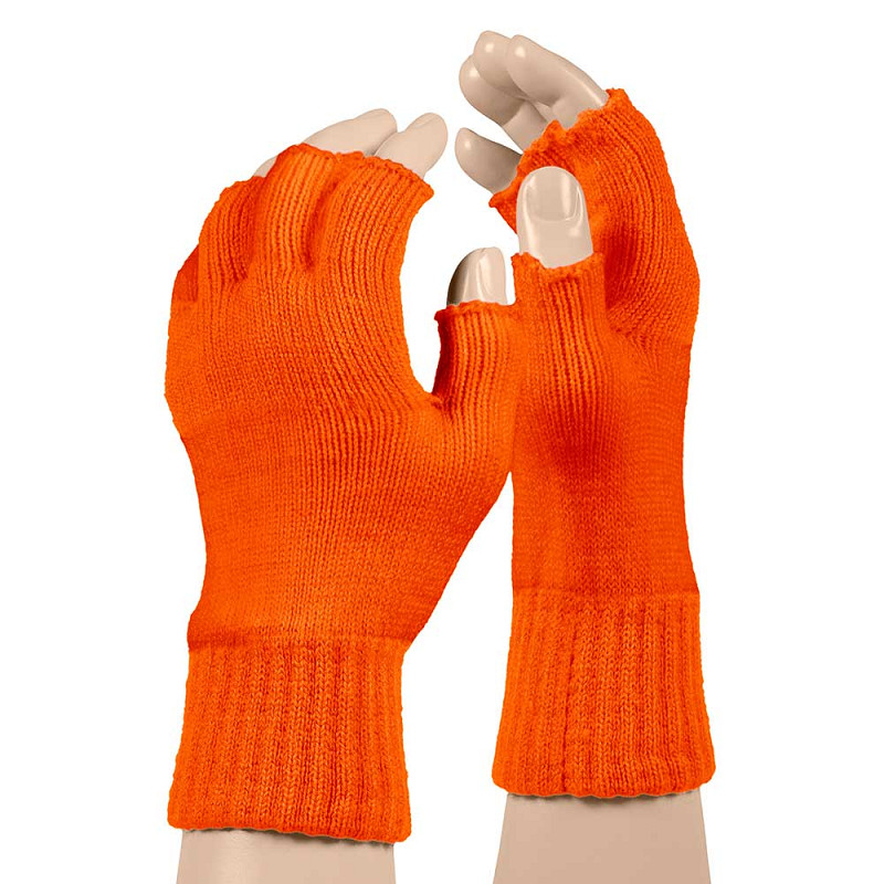 Party Vingerloze Handschoenen Fluor Oranje