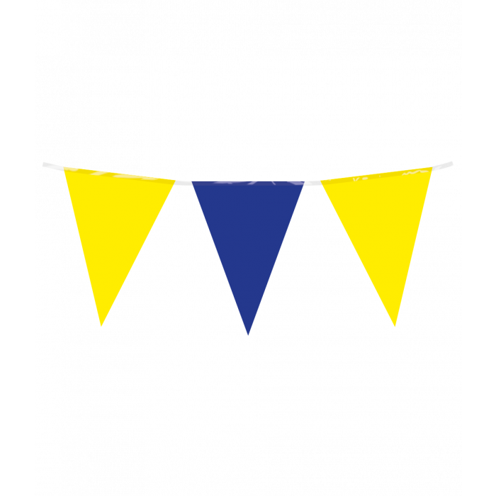Slinger Vlaggenlijn 10 M - Donker Blauw / Geel