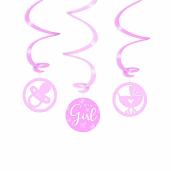 Hangdecoratie Roze "It's a Girl"