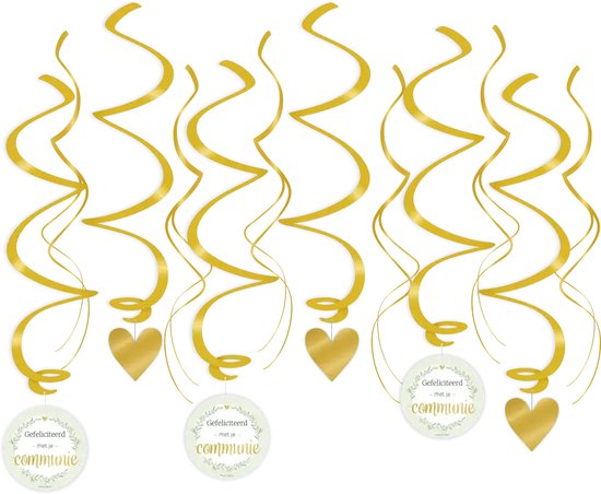 Gefeliciteerd Met Je Communie Swirls 70cm