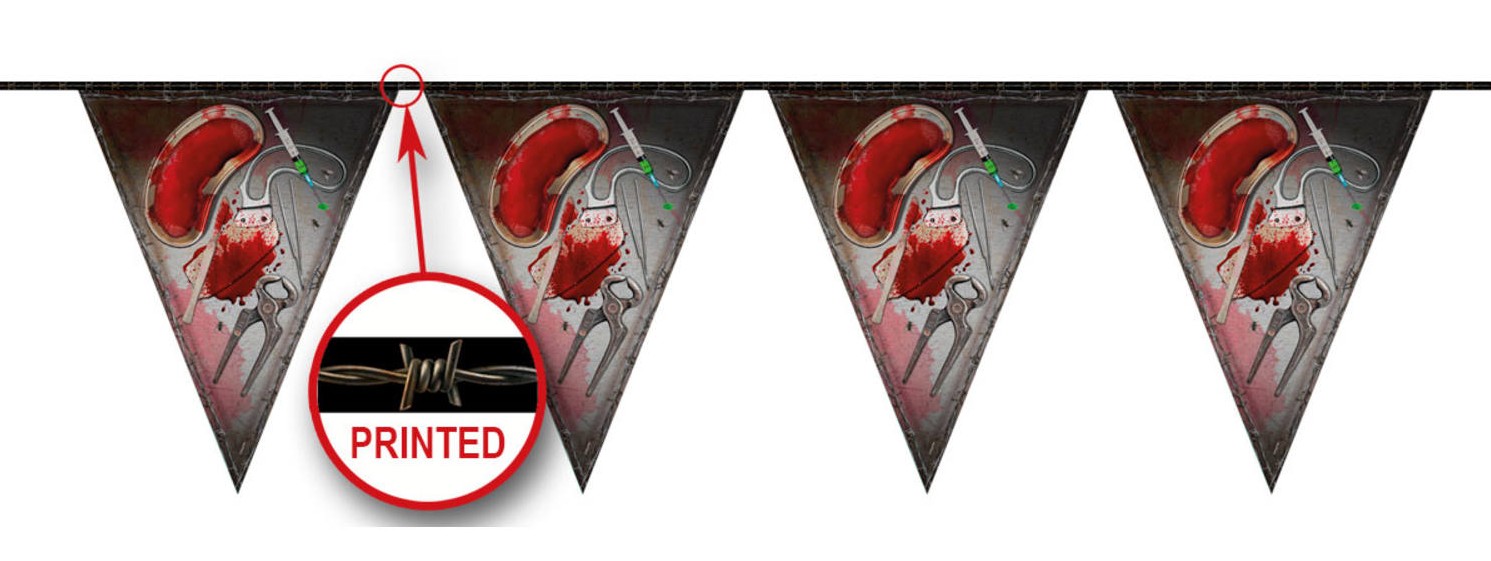 Vlaggenlijn Bloederige Instrumenten Halloween