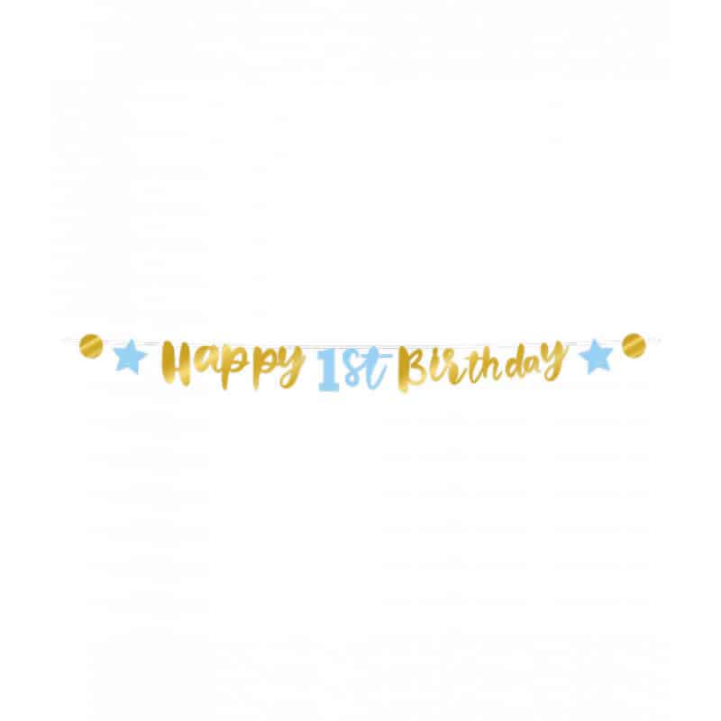 Letterslinger Happy 1st Birthday Boy