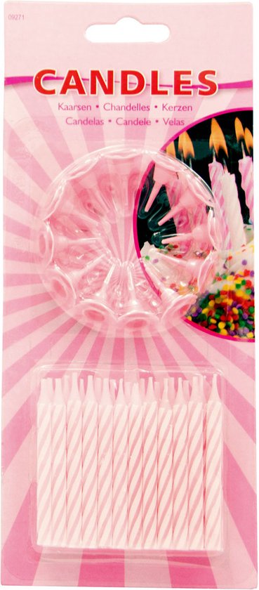 verjaardag kaarsjes Roze Happy birthday candles